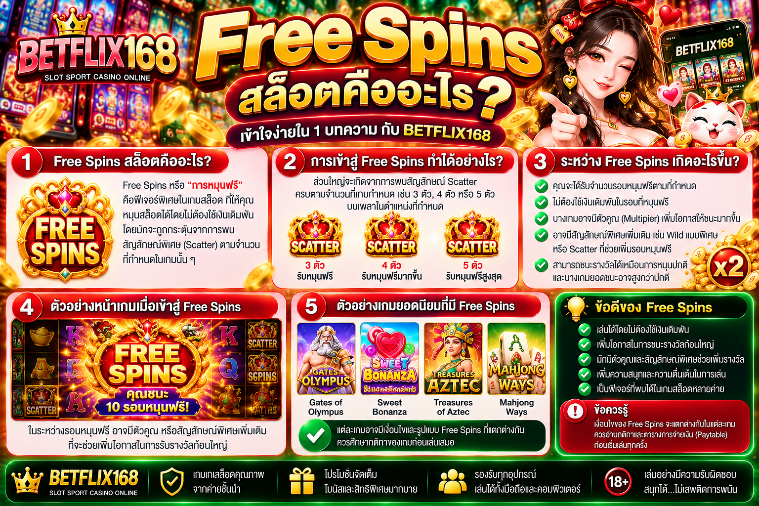 Free Spins สล็อตคืออะไร?